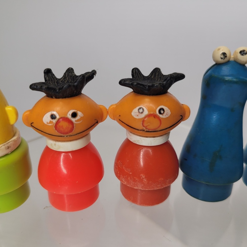 VTG Lot 7 Fisher Price Little People Sesame Street Ernie Big Bird Cookie Monster - Picture 4 of 10